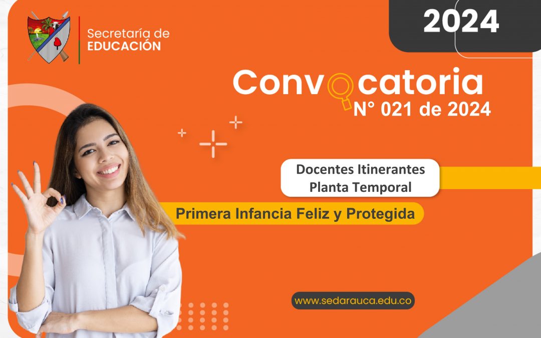 Convocatoria de la Secretaría de Educación Departamental para comisión de servicios – Docentes Itinerantes Planta Temporal – Primera Infancia Feliz y Protegida