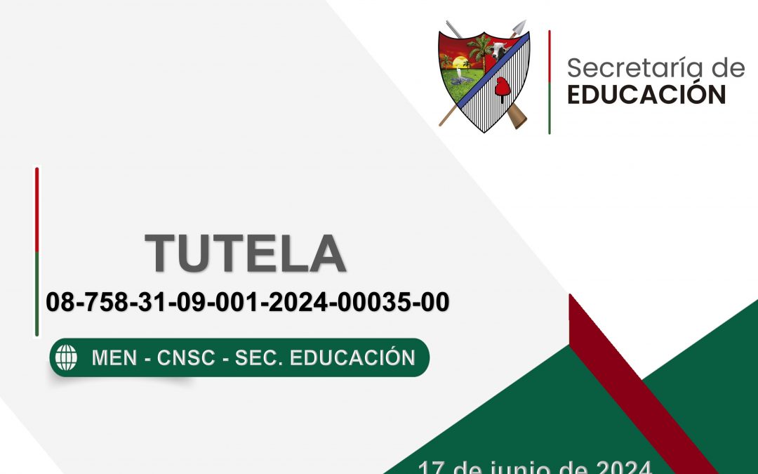 Tutela Radicado Nro 08-758-31-09-001-2024-00035-00 Accionados: Ministerio de Educación Nacional, Comisión Nacional del Servicio Civil “CNSC”, Secretaría de Educación Departamental de Arauca u otros